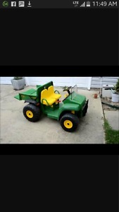 John Deere ride on jeep with battery and charger included