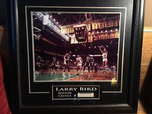 Larry Bird signed / framed picture