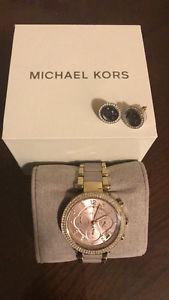 Michael Kors Watch and Earings