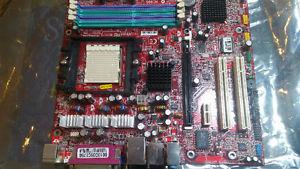 Motherboard, CPU and heatsink