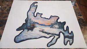 Newfoundland Print(painted)
