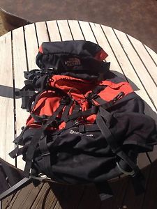North Face 60L hiking backpack