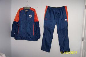 OFFICIAL NHL EDMONTON OILERS JACKET AND PANTS - SIZE XXL