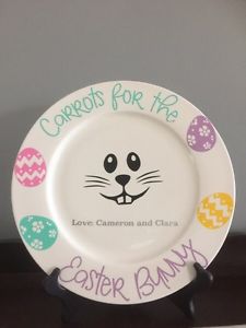 Personalized Easter plates. Can change to fit your liking.