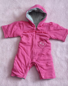 Pink hooded bunting 0-3 months.