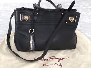 Salvatore Ferragamo black leather handbag! Cost 3K