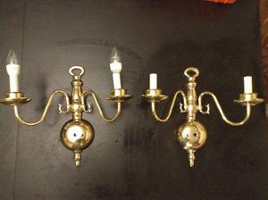 Set of two wall-mounted light fixtures