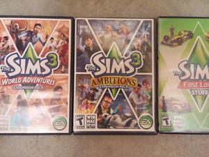 Sims 3 expansion packs for PC