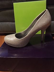 Size 8 Silver Glittery Shoes