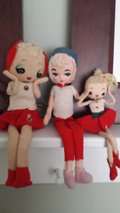 Vintage bendy dolls