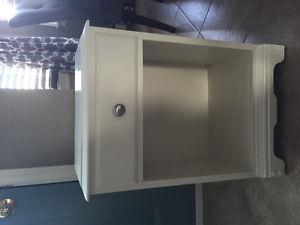 White nightstand table