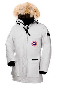 Women Expedition Parka Rice White Canada Goose