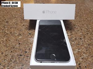 iPhone 6 64 Gb (MTS) - with cracked screen