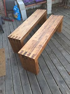 2 Beautiful hand made benches / indoor