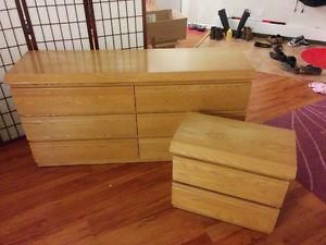 6 drawer dresser & night table