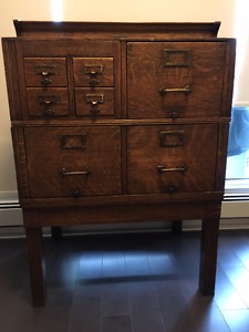 Antique Oak Filing Cabinet