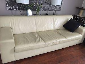 Beige couch set