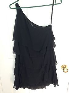 Black one shoulder Jacob dress