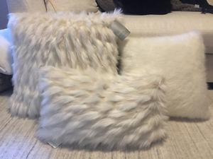 Brand new with tags decor faux fur pillows
