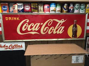 Coke Coca Cola Single Sided Self-Framed Embossed Tin