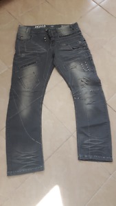 Designer Jeans Like New Size 36 By Famous Denim Grey color