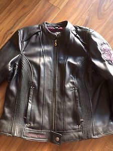 Ladies Harley Genuine Leather Biker Jacket