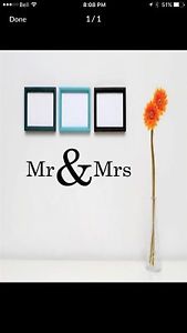 Mr & Mrs Wall Decal