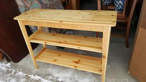 Solid Pine Shelf Console Hallway/Entryway Sofa Table Stand