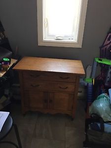 Solid maple antique hutch