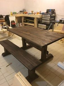 Table with matching bench