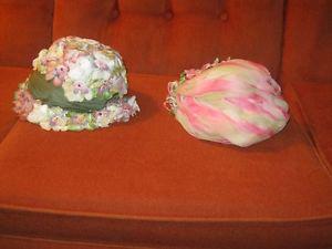 Two Vintage Easter bonnets