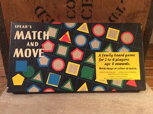 Vintage Match and Move Board Game