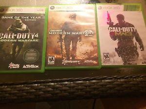Xbox 360 Games, MW all three games!