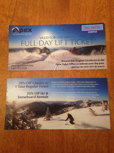 2 FULL DAY LIFT TICKETS (APEX)