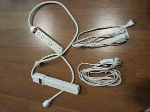 2 power bars + misc extension cords $6