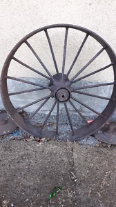 35 inch antique steel wheel
