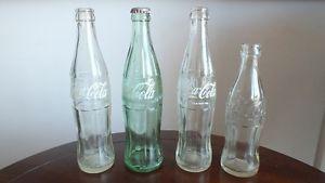 4 Vintage Coca-Cola Bottles $2 each