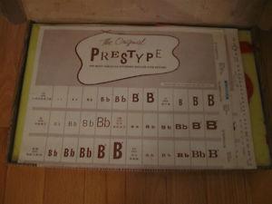 A Old PRESTYPE MAGIC MASTER INTERCHANGEABLE SIGN KIT ['50's]