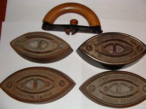 Antique Iron - Handle and 4 Bases