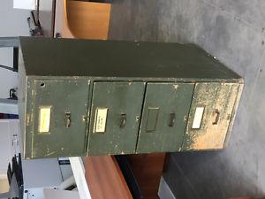 Awesome old government green filing cabinet