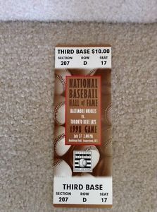 Baseball Hall of Fame Ticket 