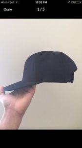Black curved hat