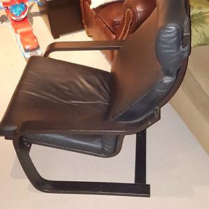 Black leather chair