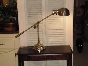 Brushed Metal Swing-arm Desk/Table Lamp
