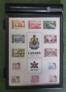  Canada 12 centennial issue stamps in case box
