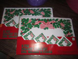 Christmas place mats with matching drink coasters
