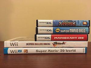 DS, Wii, 3DS, and Wii U games