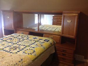 Dresser,headboard with night stands and bedframe
