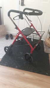 Folding 4 wheeled walker for sale