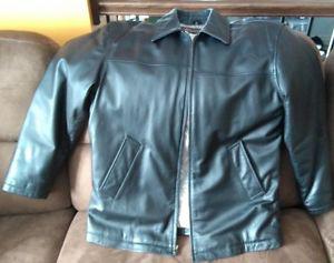 Genuine Black Leather Jacket (Like New)